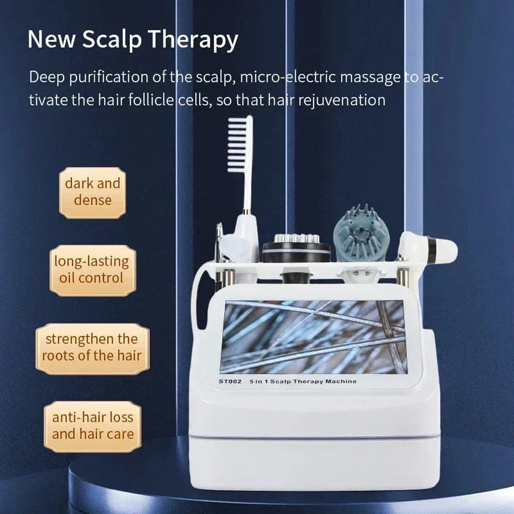 5 in 1 Hair Spa High Frequency Scalp Analyzer Professional Hair Care Kit with Massage Function for Home Salon Use