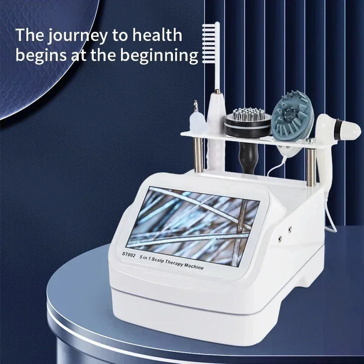 5 in 1 Hair Spa High Frequency Scalp Analyzer Professional Hair Care Kit with Massage Function for Home Salon Use